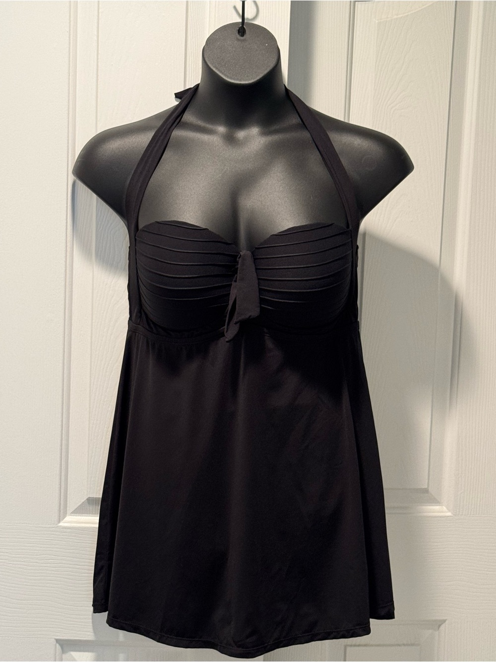 Swimsuits For All Black Halter Swimdress
